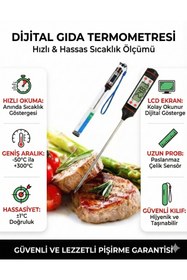 Resim LOVYCO Dijital Et Süt Termometresi Sıvı Derecesi Saplamalı Isı Ölçer Piller Dahil 
