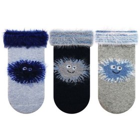 Resim Veraye socks Saçaklı Ponpon Desen Baskılı Havlu Erkek Bebek Çorabı 