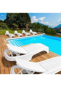 Resim Omnipazar Sy-2536 Antrasit Brezza Royal Lüks Rattan Şezlong 2'li Set Antrasit 