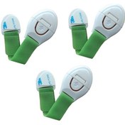 Resim Bebek Çocuk Güvenlik Dolap Çekmece Kilidi Güvenlik Seti-(Cırtlı Kilit Yeşil -3 Adet) Çok Renkli 