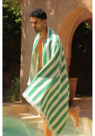 Resim Delmor Lime, Taşıma Çantalı, Doğa Dostu, Büyük Boy 100x180 Cm , Plaj Havlusu. Lime 