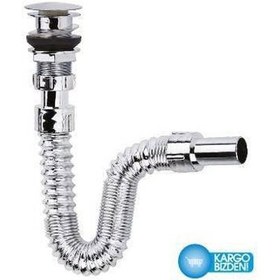 Resim Krom Bas-Stop Lavabo Sifonu 