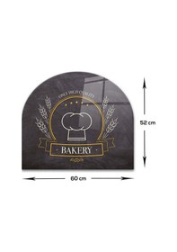 Resim Decorita Cam Ocak Arkası Koruyucu | Oval Şekilli | Bakery Quality 