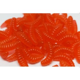 Resim Yapay Sahte Gerçek Görünümlü Kırmızı Kurtçuk Sahte Balık Solucan 10 Adet 