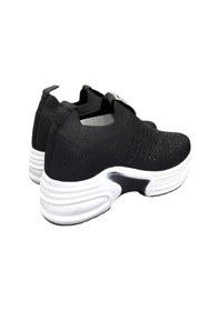 Resim United Colors Of Benetton Aybaak 5006 Triko Taşlı Dolgu Topuk Kadın Ayakkabı Sneaker Siyah 