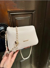 Resim Just Polo Kadın Zincir Askılı Günlük Ve Özel Kullanıma Uygun Şık Tasarımlı Omuz & Çapraz Çanta Shoulder Bag Taş 