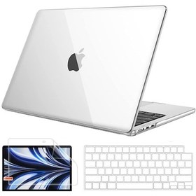 Resim NovStrap Macbook Uyumlu Air Uyumlu 13.6 inç 2022 M2 Çip A2681 Uyumlu Kılıf Parlak-Şeffaf Klavye Kılıfı-Film 
