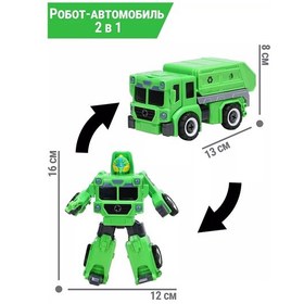 Resim Handers Lego'da Çocuklar İçin Robot Dönüşen Araba Oyuncakı 164272608 Yeşil 