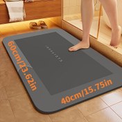 Resim Çok Emici Diatomit Banyo Paspası - Hızlı Kuruyan, Yumuşak ve Rahat, Banyo, Duş, Çamaşır Odası, Oturma Odası, Mutfak için Uygun, Makinede veya Elde Yıkanabilir 