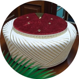 Resim Fabrikam06 Sultan Sarık Bordo Sarık İmam Sarığı İmam Fesi Cami Sarığı Takke Cübbe S110 55 Cm Bordo 