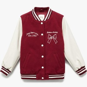 Resim Koton Kurdele İşlemeli Uzun Kollu Bomber Kolej Ceket Bordo 6wkg20005aw Bordo 