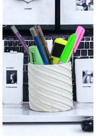 Resim Kalemlik Beyaz Renk Masa Kalemliği Organizer Kalemlik Model 6 Çok REnkli 
