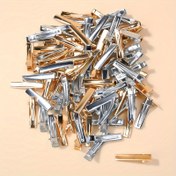 Resim 50 adet Alaşım Saç Tokası Altın ve Gümüş DIY El Yapımı Malzemeler Yüksek Kaliteli Basit Saç Aksesuarları Saç Tokası Karışık Set İz Bırakmayan Saç Tokası Kızlar için Perçem Tokası 