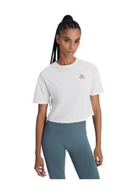 Resim Kappa Authentic Aster Kadın Beyaz Comfort Fit Tişört Beyaz 