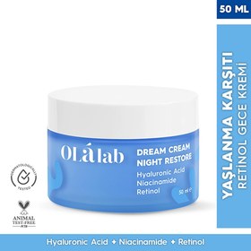 Resim Olalab Yaşlanma Karşıtı Yenileyici Nemlendirici Retinol Gece Yüz Kremi 50 ml 