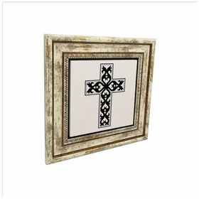 Resim Haç Baskılı Taş Tablo 25x25 
