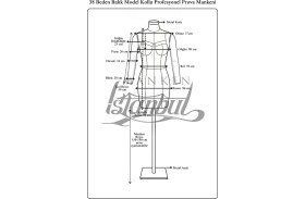 Resim Manken İstanbul 38 Beden Kollu Profesyonel Terzi Prova Mankeni 