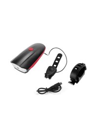 Resim Forte GT 250 Lümen Bisiklet Ön Farı 2 İn 1 Korna 140 db Xbyc 6163 Siyah 