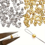 Resim 20 adet 3x4mm Bakır Konumlandırma Tokası Boncuk Kapaklı DIY Takı için - Kolye & Bilezik Bağlantıları, Kapatma Tokaları, DIY Bağlantı Aksesuarları için İdeal 