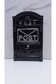 Resim USKUL DOKUM Döküm Posta Kutusu Post - Siyah Eskitme 