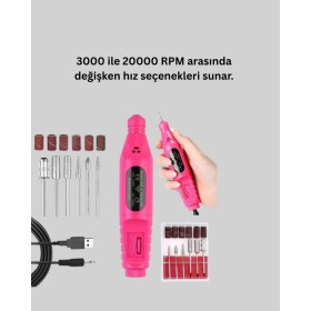Resim 6 Uçlu Elektrikli Manikür Pedikür Seti 