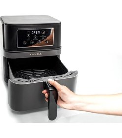 Resim Populer Luxell Fastfryer Lxaf-01 Xxl 7.5 Lt Yağ Sıçramasını Önleyen 304 Çelik Tel Kafes Uyumlu 