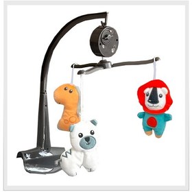 Resim Holmer Kurmalı Müzikli Dönence Koyu Gri Oyun Parkı/ Park Yatak/ Beşik Dönencesi 