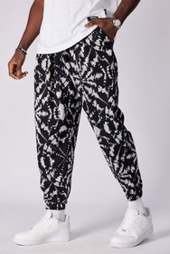 Resim Superbluemexico Unisex Jakar Desenli Pileli Şalvar Pantolon 