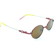 Resim OPTİNEST Unisex Çocuk Bordo Metal Polarize Güneş Gözlüğü Eco131 