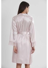 Resim Pierre Cardin Sütyen Kaplı Pudra Sabahlık Gecelik Set 4285 Pudra 