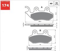 Resim GOLD AD 174 FREN BALATA SİNTER METAL 