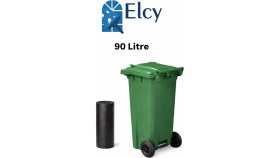 Resim Elcy 90 Lt Atık Kovası Yanında 80*110 Rulo Atık Poşeti Ile Birlikte 