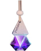 Resim Honmex Oto Kokusu Asansörü - Cam Materyal Lavanta Aromalı 8ml - Araç İçi Hava Temizleyici Ve Dekoratif Ası - Kalın İp Ve Diamond Desenli 