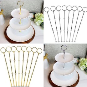 Resim Getshopmini Epoksi Kek Standı Kulp Yuvarlak Gold M002 