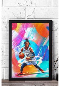 Resim Ja Morant Çerçeveli Tablo - Basketbol Nba Posteri Tablo 