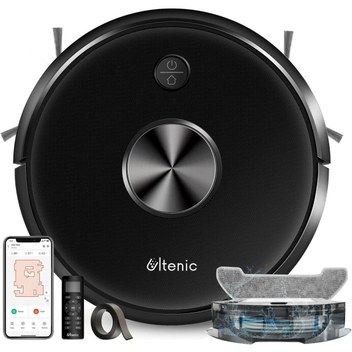 Genel Markalar Drmz En Güçlü T10 Otomatik Çöp İstasyonlu Robot Süpürge, 3000Pa, Beyaz,Vakum+Paspas Uyumlu