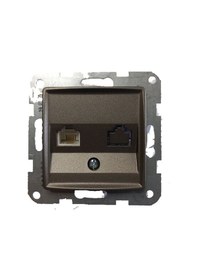 Resim Viko Linnera Life Antrasit Tekli Nümeris Cat-3 Telefon Prizi Çerçevesiz - 90445013 