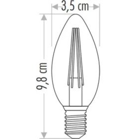 Resim Cata 4W Rustik LED Bujı Ampul (E-14) (Amber) Cat CT-4280 