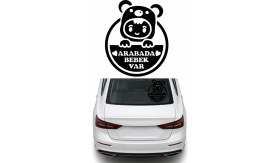 Resim Sticker Usta Arabada Bebek Var Sticker Araba Oto Sticker 00198 