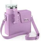 Resim Unisex Taşınabilir İçeçek Termos Gözlü Postacı Çantası Mor 