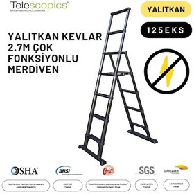 Resim 2.7m Kevlar Yalıtkan Çok Fonksiyonlu Merdiven 20ackv - 125eks 