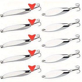 Resim 10 adet Metal Kaşık Yem 5g-60g Jigler Bass Yemleri Gümüş VIB Balıkçılık Yemi Jigging Yemleri Balıkçılık Takımı, Yaprak Balığı için Yapay Metal Sert Yem 