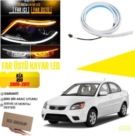 Resim KG GROUP Kia Rio 2011 Far Üstü Kayar Led Selamlamalı Uyumlu 
