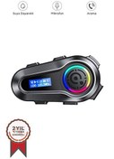Resim Torima Q10 Helmet Siyah LCD Ekranlı Bluetooth Motosiklet Kulaklığı Intercom 