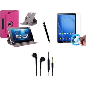 Resim NewFace Hometech Ideal Tab 9 Uyumlu Set Universal Tablet Kılıfı Nano Ekran Koruyucu+kalem Kulaklık 