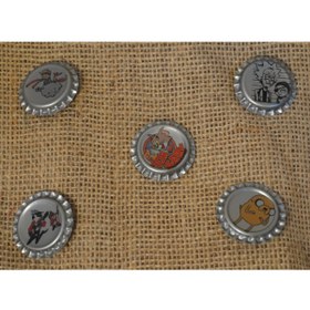 Resim FanomCraft Vintage Gazoz Kapağı Rozet 5'li Set 