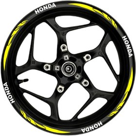 Resim Honda Beyaz Yazılı Sarı Pençe Şeritli 002 
