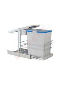 Resim Pyramıth P9154 Teleskopik Raylı Çöp Kovası 16 + 1 Litre Gri Antrasit - Gri 