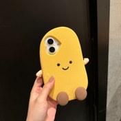 Resim Sevimli Karikatür Gülümseyen Patates Kılıfı Iphone 16 Pro Max / Iphone 12 Pro için Uygun 