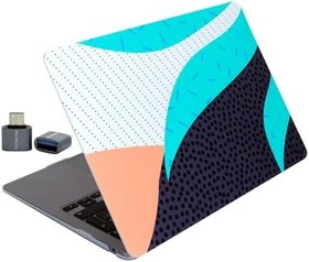 Resim McStorey MacBook Air 13.6 İnç Desenli Kılıf A2681 A3113 A3240 A3449 M2 M3 M4 M5 Uyumlu İnce Sert Kapak Hard Case Turkuaz 